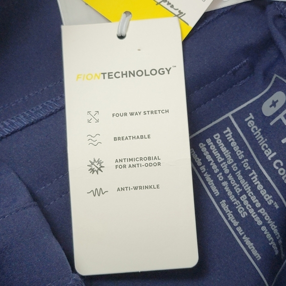 Figs Navy Yola With Yoga HighWaisted Waistband Skinny Scrub Pants Sz XXS NEW - Picture 15 of 16